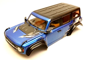 RC 1/10 Truck Body FORD BRONCO Pro Runner *Finished* 313MM -BLUE- - Picture 1 of 19