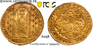Charles V - Franc à pied, nd | PCGS AU58 - Foto 1 di 1