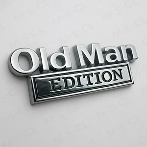 3D Old Man Edition Emblem Aufkleber Metall Logo Sticker Auto KFZ Rentner Tuning - Bild 1 von 6