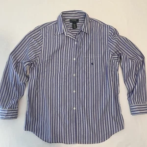 LAUREN Ralph Lauren Damen Hemd mit Logostickerei lila & weiß gestreift Kragen - Bild 1 von 9