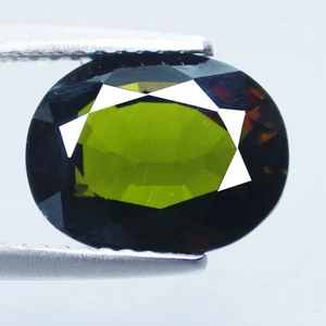 3.66 Ct AAA Shocking Oval (10 x 8 mm) 100% Natural Brownish Green Tourmaline Gem - Picture 1 of 7