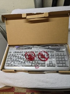 HP Silver Keyboard- Model KB-0602- Wired PS2 - Brand New! - Picture 1 of 8