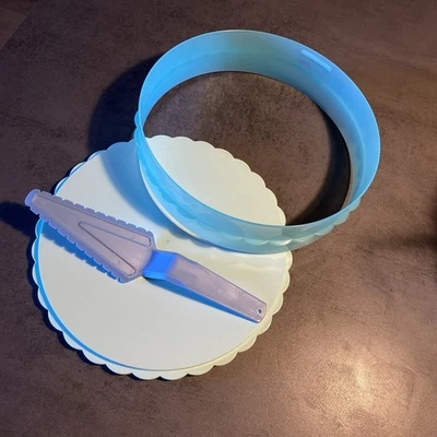 Tupperware Hochstapler Tortenring + Servierplatte + Tortenheber mint/türkis 🎂 - Bild 1 von 3