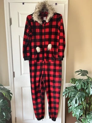 Ropa de dormir Secret Treasures de piel sintética con capucha BP con cordón y bolsillos ~ Talla XL Foto 1 de 4