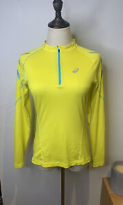 Asics Ladies Motion cool Yellow Long Sleeve Top Size  X Small