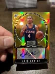 2007-08 Bowman Sterling Gold Refractors /10 Acie Law IV #AL2 Rookie Auto RC READ - Picture 1 of 3