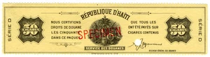 (I.B) Haiti Revenue : Tobacco Duty 50 Cigars (ABN Specimen) - Picture 1 of 1