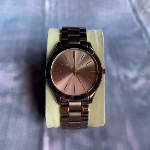 Orologio Michael Kors MK3418 Donna Slim Runway Bronzo Marrone