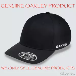 OAKLEY FLEXFIT 110 CRESTING PRO FORMANCE BLACK SNAPBACK MENS ADULT CAP HAT NEW - Picture 1 of 4