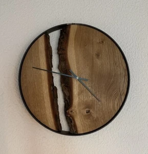 Moderne Wanduhr Wohnzimmer Holz Durchmesser 40cm - Bild 1 von 2
