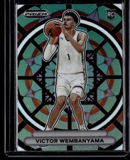 2023 VICTOR WEMBANYAMA PRIZM DRAFT PICKS BASKETBALL STAINED GLASS CASE HIT SSP