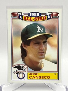 1989 Topps 1988 All-Star Game Commemorative Set Card #6 Jose Canseco Athletics