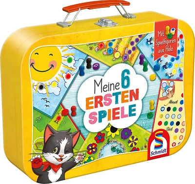 Schmidt Spiele 40591 Meine 6 ersten Spiele im Metallkoffer Kinderspiele Sammlung - Bild 1 von 4