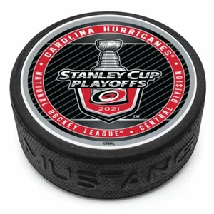 2021 Stanley Cup Playoffs Carolina Hurricanes 3D Textured Souvenir Hockey Puck - Picture 1 of 1