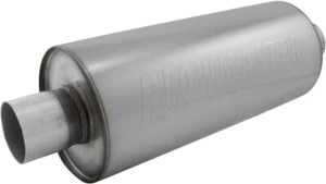 FLOWMASTER DBX MUFFLER,2.25" CENTER IN-CENTER OUT,409 SS NATURAL,10-13 CAMARO - Picture 1 of 3