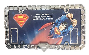 1 DC Comics Super hero Superman Unchained Metal Chrome License Plate Frame - Picture 1 of 1