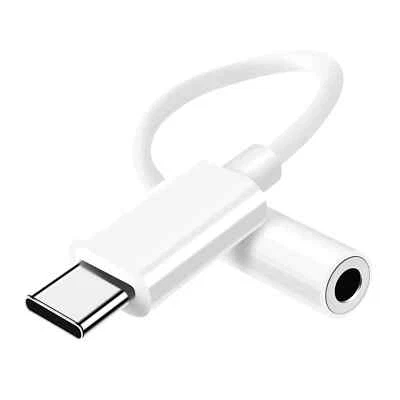 Fit Google Pixel 8 7 6 Pro USB-C to 3.5mm Aux Jack Adapter Earphone Dongle Cable - Image 1 of 2