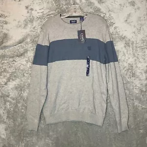 Chaps Men Classic Preppy Colorblock Long Sleeve Crew Neck Long Sleeve Sweater M - Picture 1 of 12