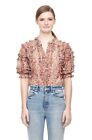 REBECCA TAYLOR RUFFLED MARGO FLORAL SILK COTTON VOILE TOP  Size 4
