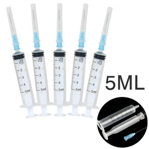 5/10/20stk 5ml sterile Kunststoffspritze mit Tip Nadel und Storage Neu - Picture 1 of 11