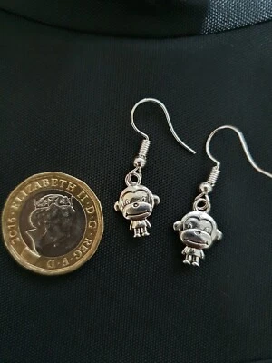 Damas Plateado Happy Monkey Gancho Animal Zoológico Mascota Vida Silvestre PEQUEÑOS Foto 1 de 4