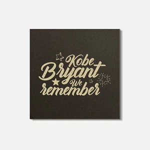Koby Bryant We Remember Grunge 4'' X 4'' Square Wooden Coaster - Picture 1 of 3