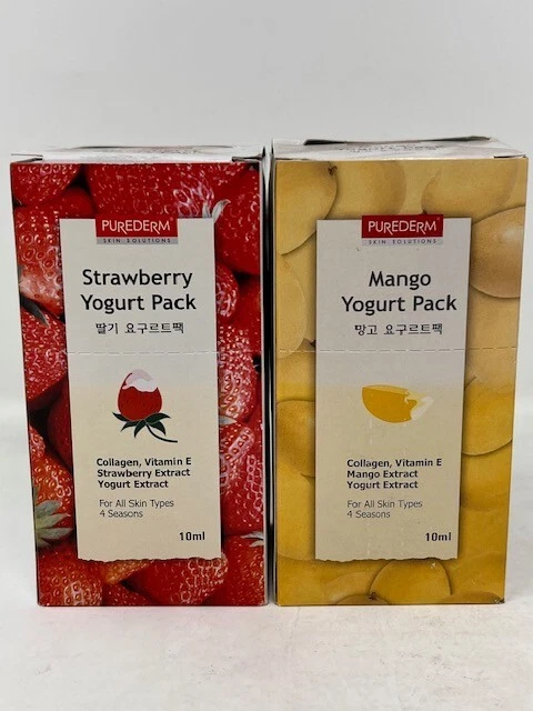 Pack Duo Yogur Fresa y Mango PUREDERM (15 bolsas cada aroma) Foto 1 de 2