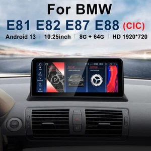 10.25" Android13 for BMW 1 Series E81 E82 E87 Screen Radio Carplay Upgrade CIC - Picture 1 of 12