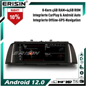 10.25" Android 14.0 Autoradio GPS Navi für BMW 5er F10/F11 NBT CarPlay DAB+ 64GB - Bild 1 von 13