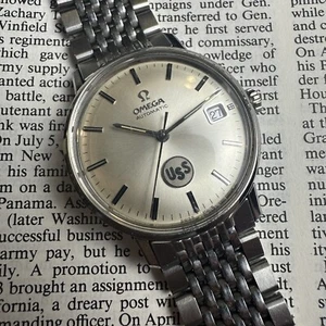 RARE 1975 Omega Seamaster De Ville US Steel (USS) with Bracelet | Box & Papers - Picture 1 of 14