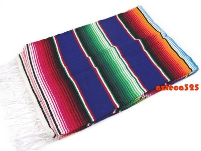 Mexican XL Sarape Serape Blanket 80"x60" Many Colors Available - Image 1 of 3