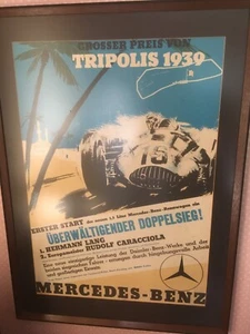 Tripolis 1939 Vintage Race Car Poster Original - Picture 1 of 1