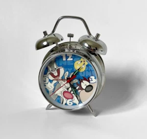 90s Vintage Looney Tunes Wind Up Alarm Clock Double Bell Warner Bros Retro, Rare - Picture 1 of 9