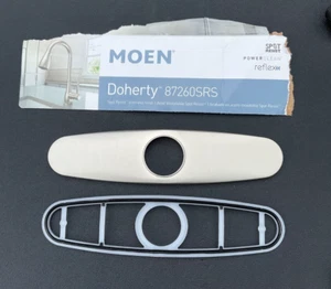 Moen 10" Kitchen Faucet Escutcheon Deckplate Stainless Base plate - Picture 1 of 4