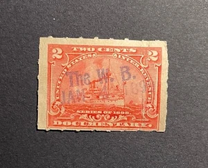 U.S. Revenue - #R164 two cents Battleship Documentary - dated Jan 4, 1899 repair - Picture 1 of 2