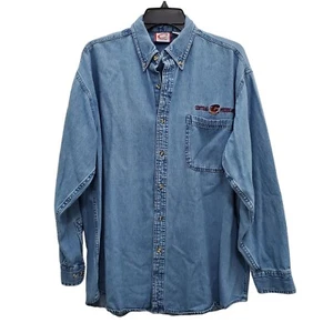 Cadre Athletic Men's Vintage Central Michigan LS Denim Button Up Shirt Size XL - Picture 1 of 6
