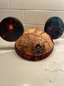 DISNEY PIRATES OF THE CARIBBEAN TREASURE MICKEEY MOUSE EARS & JACK SPARROW - Picture 1 of 8