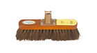 Groundsman Wood backed Broom Head Only With Stiff Bassine Bristles 12" PA92212