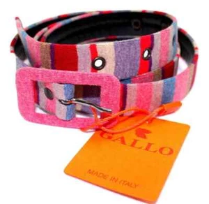 Cintura Gallo Donna Pile Rigata multicolor Mora Rosa Rosso Tg. 85/100 - 100/115 - Imagen 1 de 5