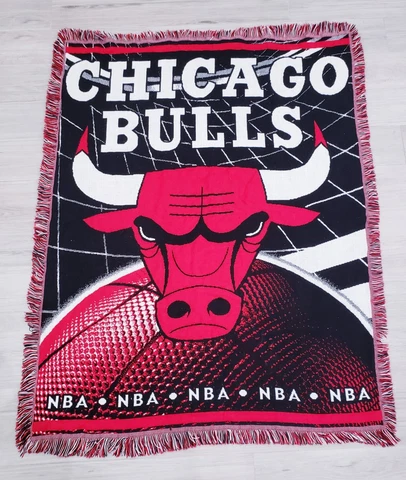 Northwest Company NBA CHICAGO BULLS 59" x 45" Throw Blanket VTG Vintage Made USA Cover