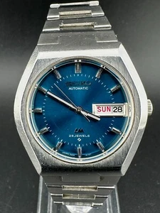 1973 Seiko Lordmatic Men's Automatic Day/Date Eng/Kanji Blue Dial 35mm 5606-6060 - Picture 1 of 12