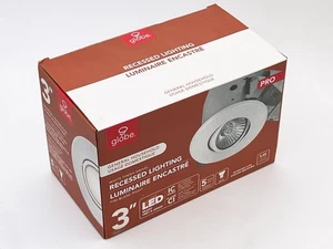 Globe Electric 3 in. White Swivel Spotlight Recessed Lighting Kit 90679 NEW - Picture 1 of 4