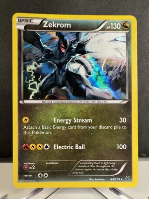 Pokemon Card Zekrom Roaring Skies Holo Rare 64/108 Near Mint - Image 1 of 3
