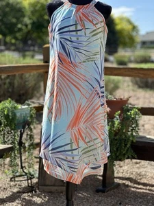 Abito donna stile costiero racerback foderato trasparente taglia 6 spiaggia matrimonio colorato - Foto 1 di 17