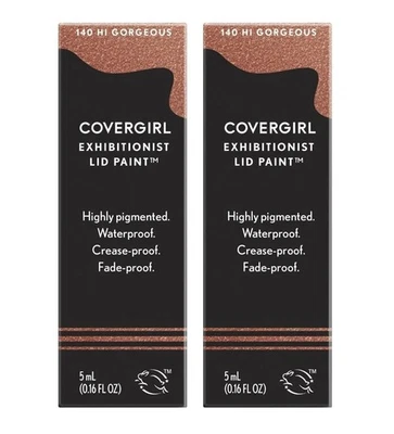 2- Covergirl Exhibitionist Eye Lid Paint #140 Hi Gorgeous Eye Shadow - Image 1 of 3