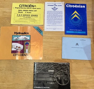CITROEN DS SALOON OWNERS MANUAL 1972 07536 and extra booklets  - Image 1 of 4