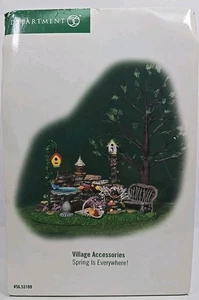 DEPT 56 Village Accessori LA PRIMAVERA È OVUNQUE 53109 Vintage 2003 Birdhouse Bath - Foto 1 di 11