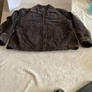 Men's Dockers Genuine Leather Jacket, Black, Full Zip, Quilt Lined Size X-LARGE - Picture 1 of 16