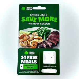 Hello Fresh 14 kostenlose Mahlzeiten Gutschein Geschenkkarte Lieferung hausgemachte gesunde Mahlzeiten SP - Bild 1 von 2