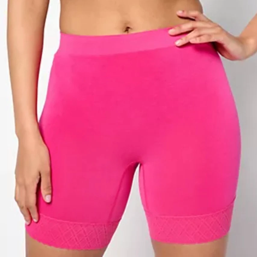 Breezies Women's Plus Sz Panties 3X Comfort Breeze Seamless Pink A630841